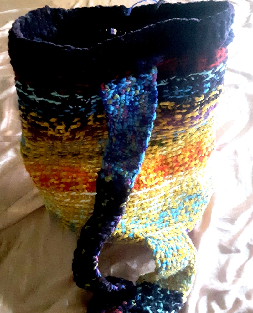 Crocheted Sling Backpack Bag